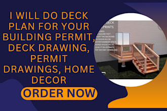 do deck plan for your building permit, deck drawing, permit drawings, home decor
