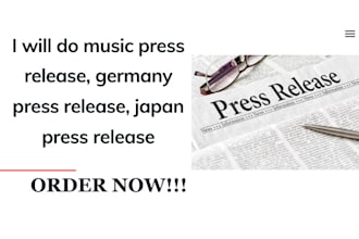 do music press release, germany press release, japan press release