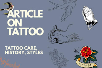 write professional articles and blog posts on tattoos and tattoo culture