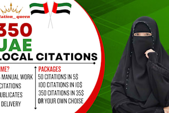 do 350 local citations uae local listing for gmb ranking