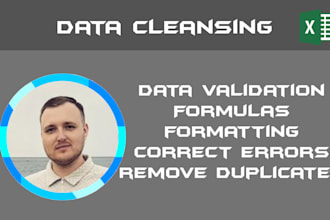 verify, format and clean your data into a readable format