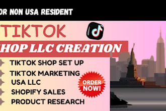 create USA llc tiktok shop for non USA residents