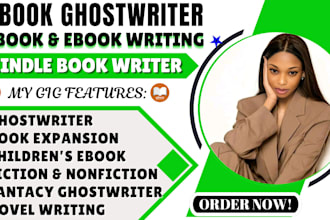 be your ebook writer, ebook ghostwiter, ghost book writer for any specific genre
