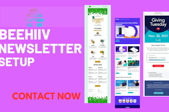 design beehiiv newsletter be your beehiiv manager do weekly beehiiv newsletter