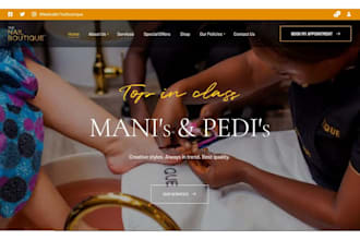 design luxury nail website pedicure manicure shopify store beauty nailcare store