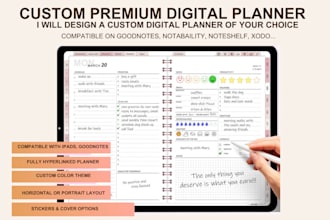 create responsive etsy digital planner, digital planner, hyperlinked planner
