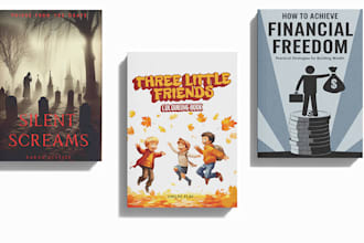 design custom book cover design both ebooks and print covers for your story