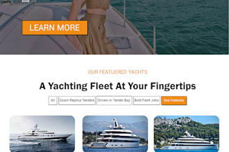 build scooter website, bike, car, boat booking website, yacht rental website