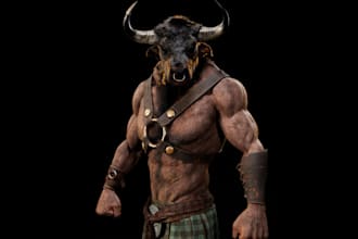develop 3d creature character,animal model for game,spline3d,nft to 3d,sculpt 3d