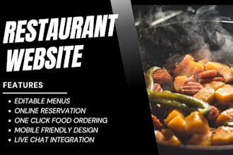 design restaurant website, cafe, bakery, food website, online ordering system