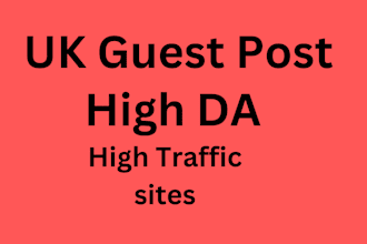do UK guest post on high quality UK blogs with do follow UK backlinks