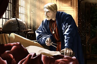 draw your medieval illustration or historical character