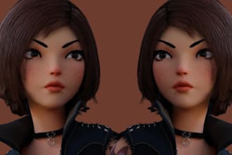 model 3d character modelling game character rigging for game or 3d printing