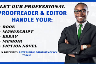proofread and developmental edit your documents, essay, memoir, biography, novel