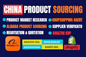 do amazon product research, alibaba china supplier and product sourcing agent