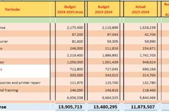 create detailed excel financial models, forecasts, budgets, and projections