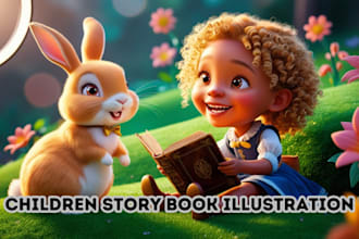 illustrate your children story book illustration kids storybook cover 3d 2d kdp