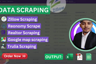 do zillow scraping and reonomy scrape for real estate skip tracing
