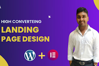 create a responsive wordpress website or landing page with elementor pro