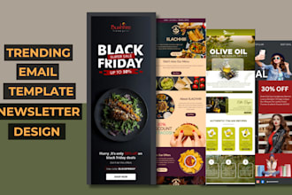 design mailchimp email newsletter, mailchimp email template and email design