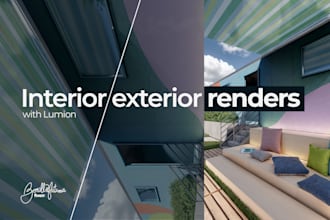 do 3d rendering for interior and exterior spaces