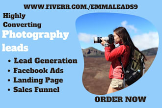 generate hot photography leads videography leads wedding photography funnel