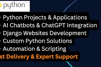 your expert python developer for custom programs and API