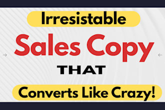 high converting sales copy landing page and email copy