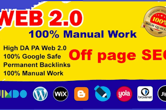 create manually web 2 o blogs for off page seo backlinks