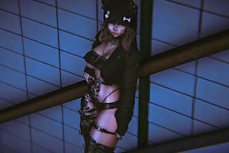 do vrchat avatar, vrc avatar, vr character, anime, femboy model, nsfw, vrc