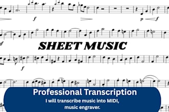 transcribe music into midi, music engraver