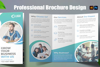 professional luxury bifold, trifold brochure design