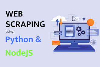 do python web scraping, data extraction and web automation