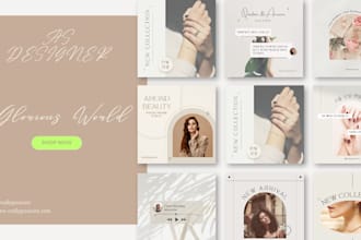 do 30 social media post design, instagram post, social media advertising