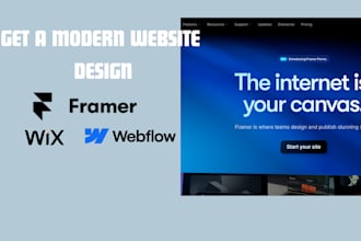 an customs  animated framer website or framer landing page