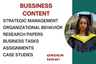 do professional business research, strategic management and report