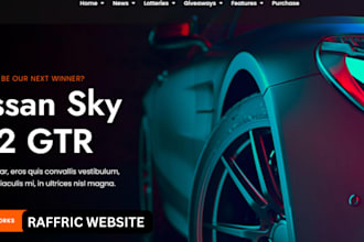 build raffle website giveaway website competition raffle website