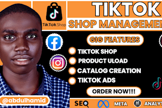 manage shopify sales marketing tiktok shop facebook instagram ads promotion