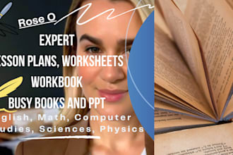 make lesson plans, worksheets, workbook, busy books and ppt