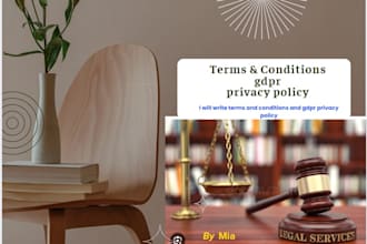 write terms and conditions and gdpr privacy policy
