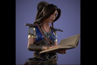 3d unity game character, model 3d vseface vrm avatar, monaverse, animaze, rig3d