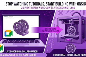 help you master onshape for practical 3d design and making