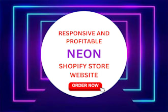 design neon shopify store led light store christmas light shopify website