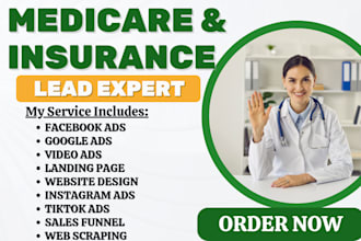 generate medicare medicaid medical u65 live transfer aca health insurance leads