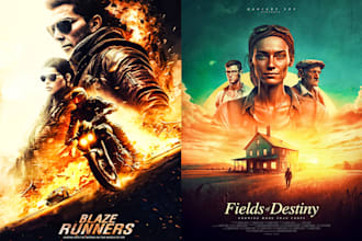 design a professional ai base movie poster, poster design