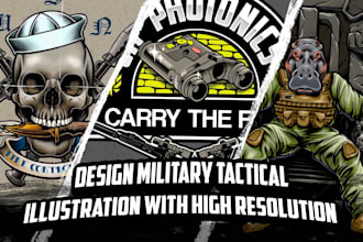 create military design illustration with high quality