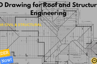 provide you 2d drawing for roof and structural engineering