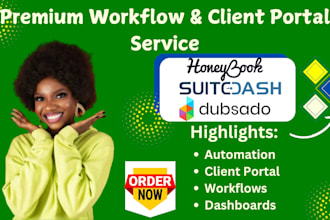 setup dubsado, ,honeybook, suitedash, 17hats, zoho projects, bitrix24, taskmagic