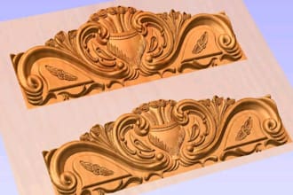 design 3d logo, coin bas relief model in aspire blender for cnc machine 3d print
