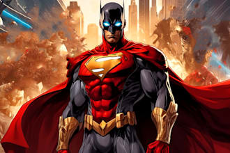 do photo to cartoon character superhero comic book